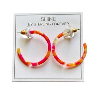 Marble Tie Dye Hoop Earrings NEW